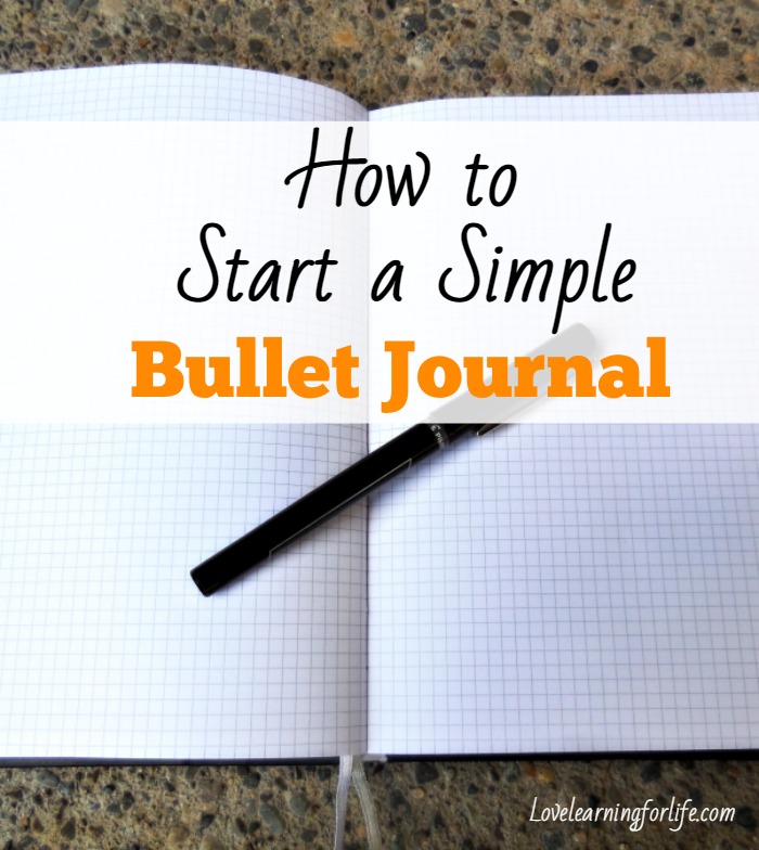 how to start a simple bullet journal